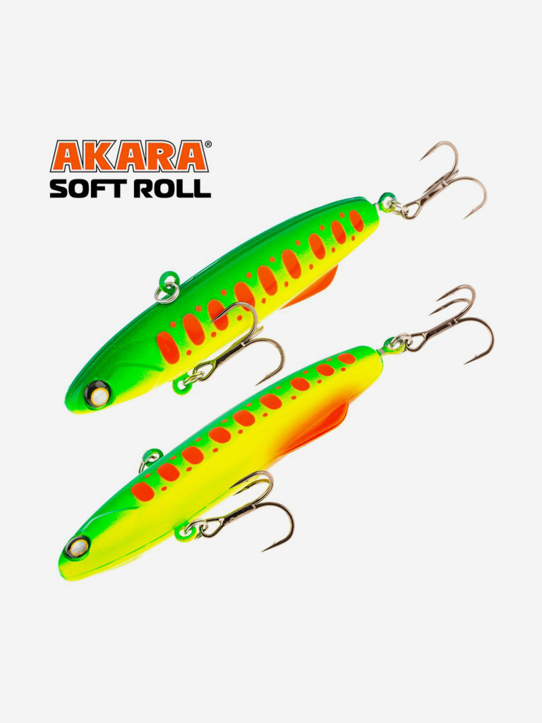 Воблер ратлин Akara Soft Roll 90мм 30г A74 виб зимний на щуку, судака