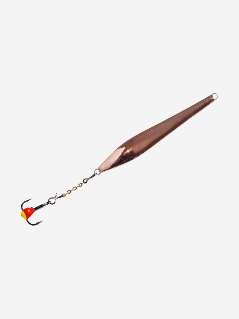 Блесна вертикальная зимняя Lucky John DOUBLE BLADE с цепочкой и тройником, длина 60мм CS, блистер