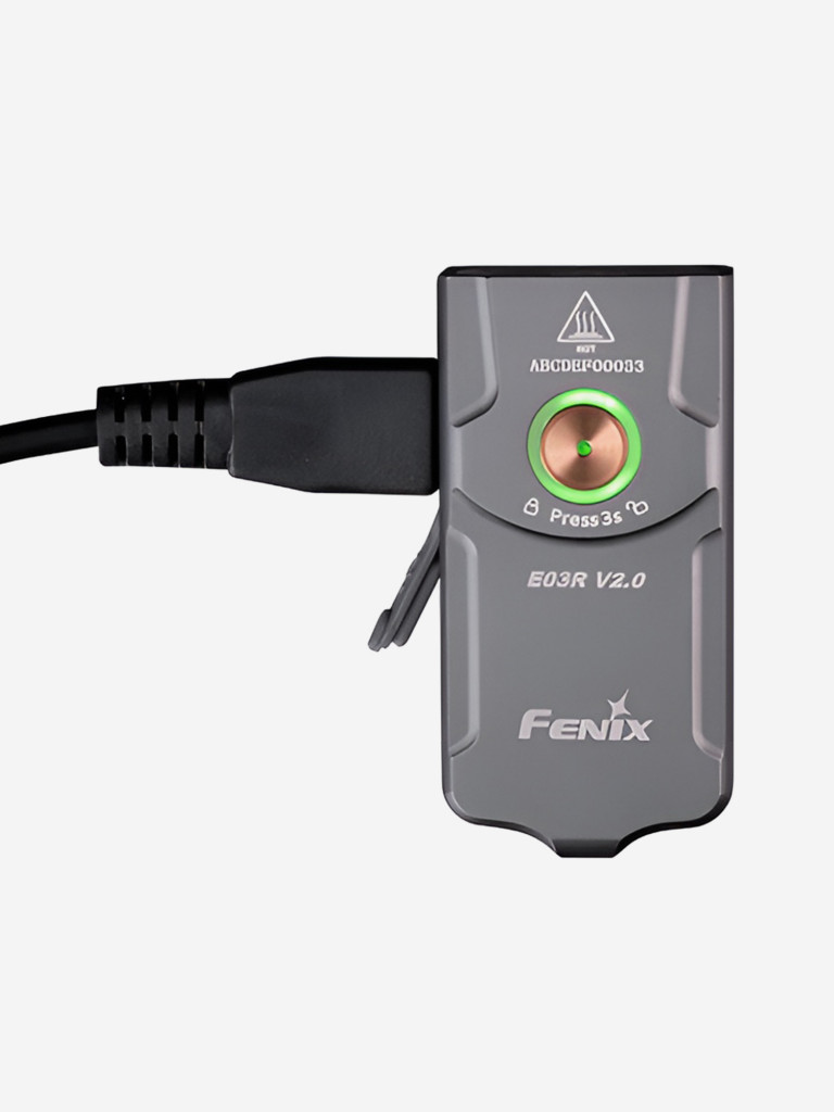 Фонарь ручной Fenix E03R EDC V2.0 Gray, 500 лм