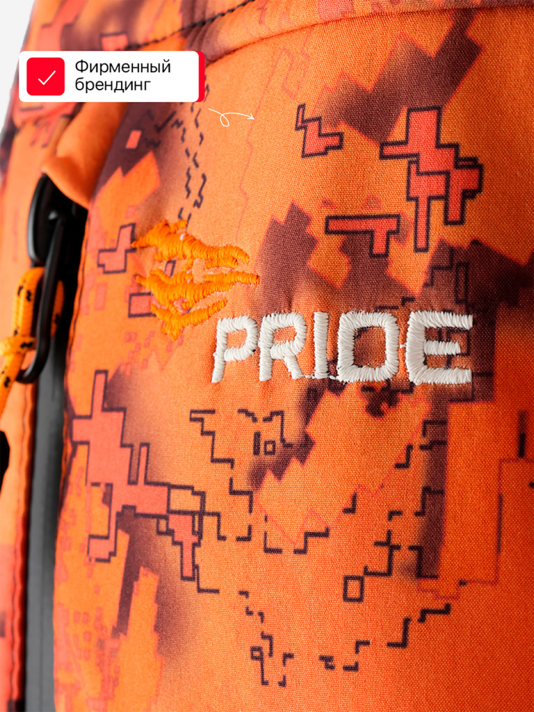 Куртка мужская мембраннгаядля охоты Аргамак PRIDE, софтшелл, принт аспен сигнал