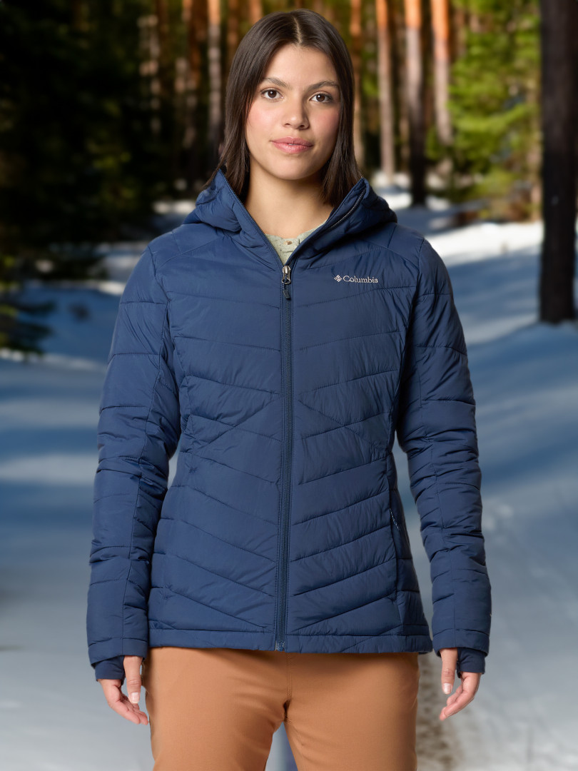 фото Куртка утепленная женская columbia joy peak ii hooded jacket, синий