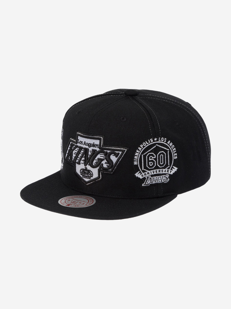 Бейсболка с прямым козырьком MITCHELL NESS HS12816-LAKBLCK Los Angeles Kings NHL