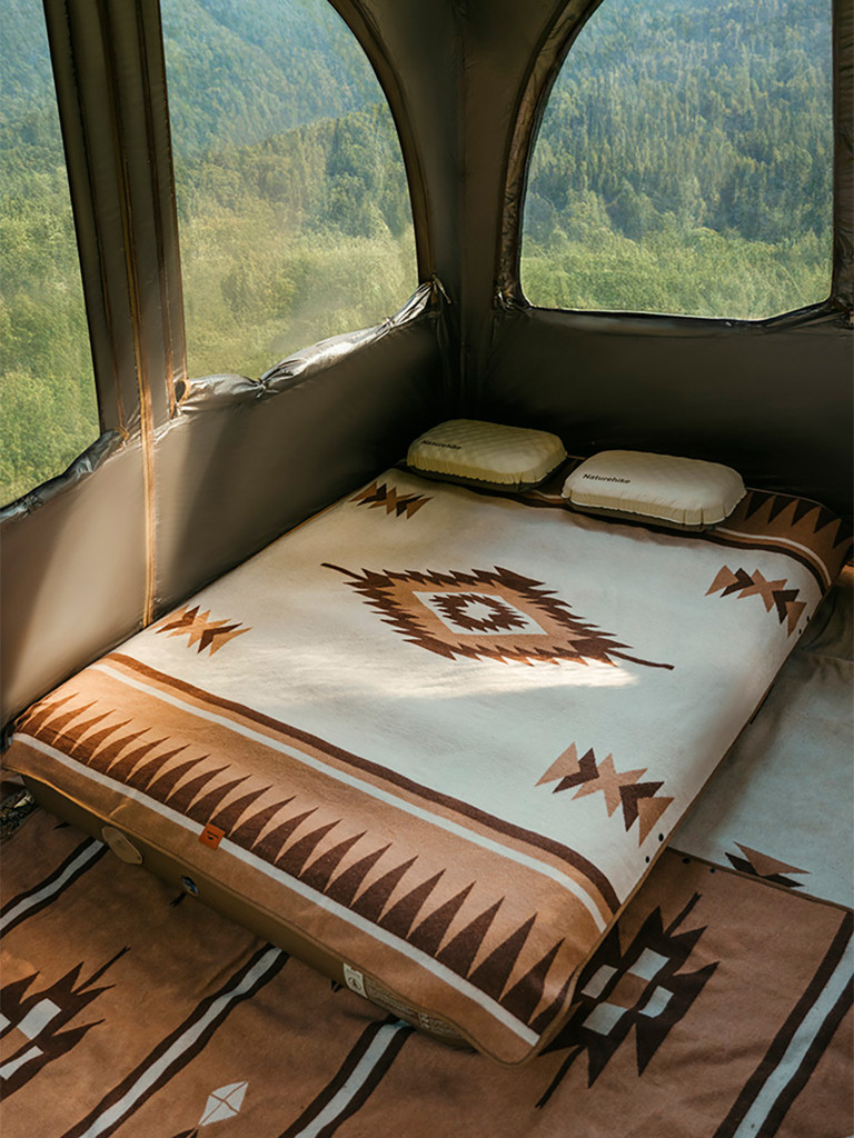 Теплый шерстяной плед Naturehike, коричневый