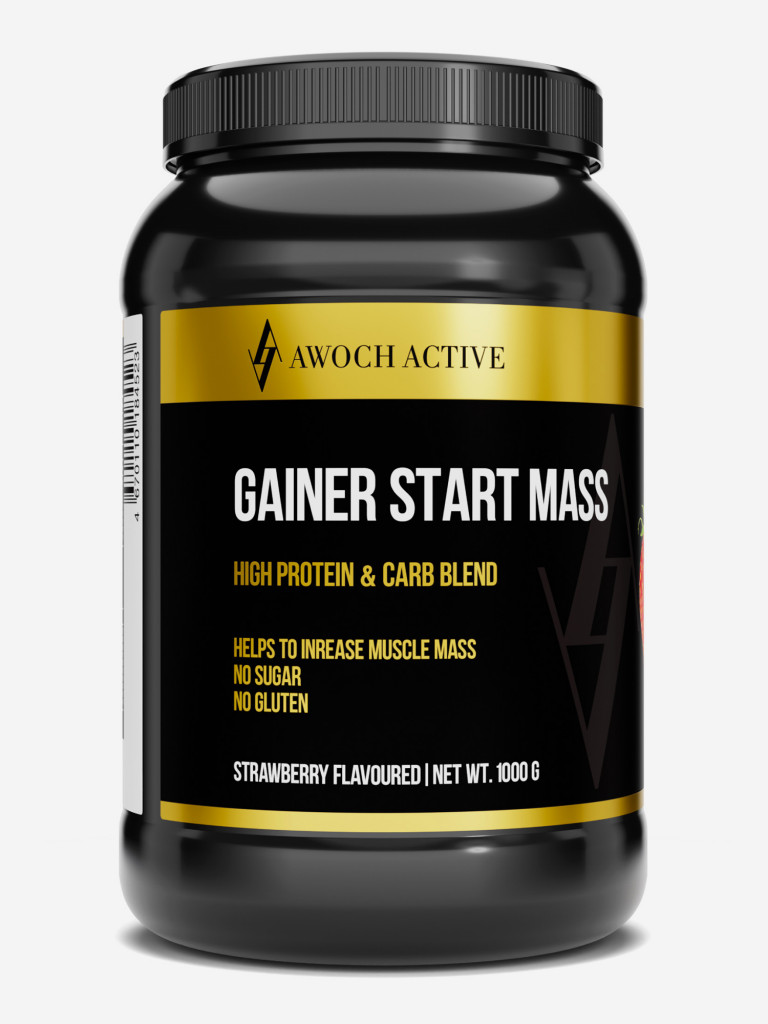 GAINER START MASS клубника 1000 г TM AWOCHACTIVE