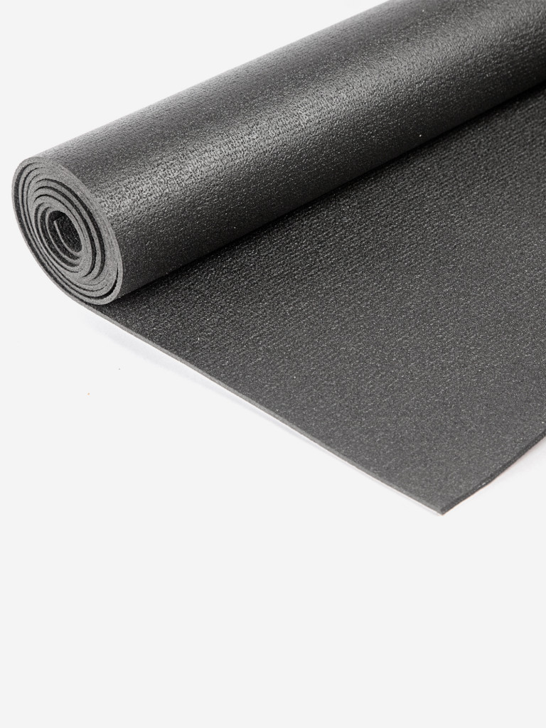 ЛЁГКИЙ коврик для йоги фитнеса Kailash Кайлаш, черный, 220 x 60 х 0,3 см, прочный и нескользящий из Германии, Bodhi Бодхи