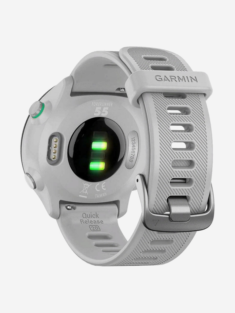 Часы Garmin Forerunner 55, черные с белым ремешком (WHITE STONE) 010-02562-11