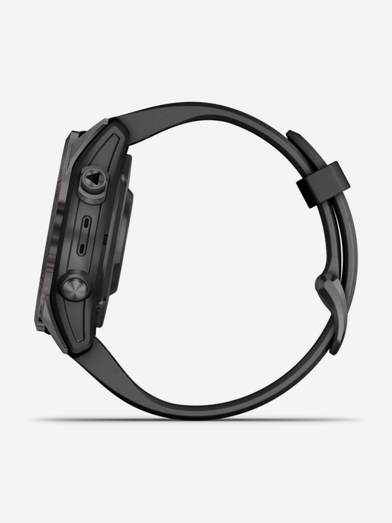 Спортивные часы Garmin FENIX 7S PRO Sapphire Solar титановый угольно-серый DLC с силиконовым ремешком