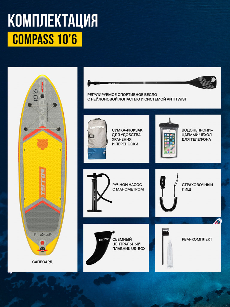 Сапборд TERRO - COMPASS 10'6