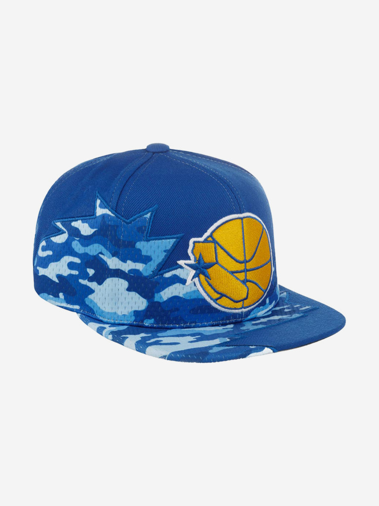 Бейсболка с прямым козырьком MITCHELL NESS 6HSSMM18149-GSWROYA Golden State Warriors NBA