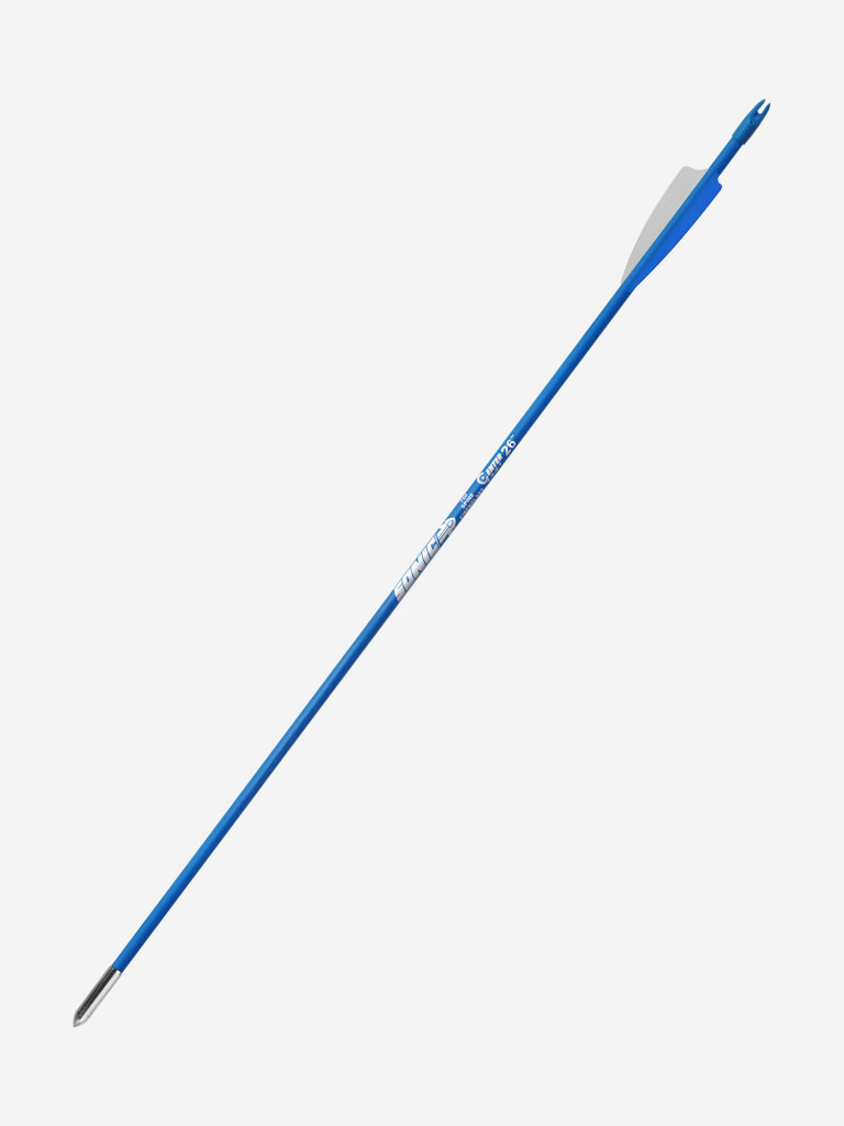 Стрела лучная фибергласс Centershot Sonic 26" оперение Parabolic 3" синяя (12шт.)