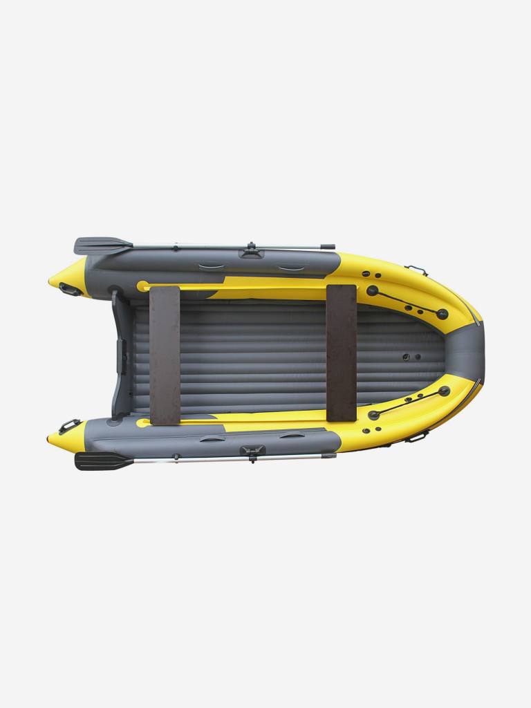 Лодка Reef Skat Triton (Риф Скат Тритон) 390 NDFi с интегрированным фальшбортом, серо-желтая