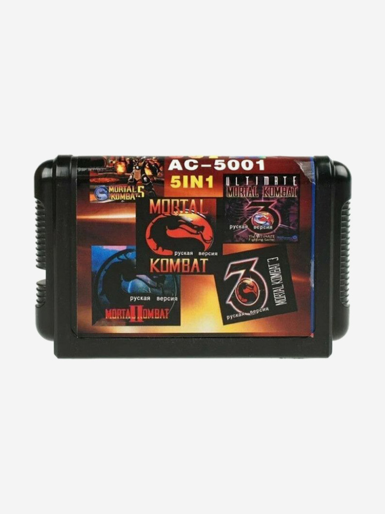 Картридж игровой DVTech 5 игр Mortal Kombat 16 bit