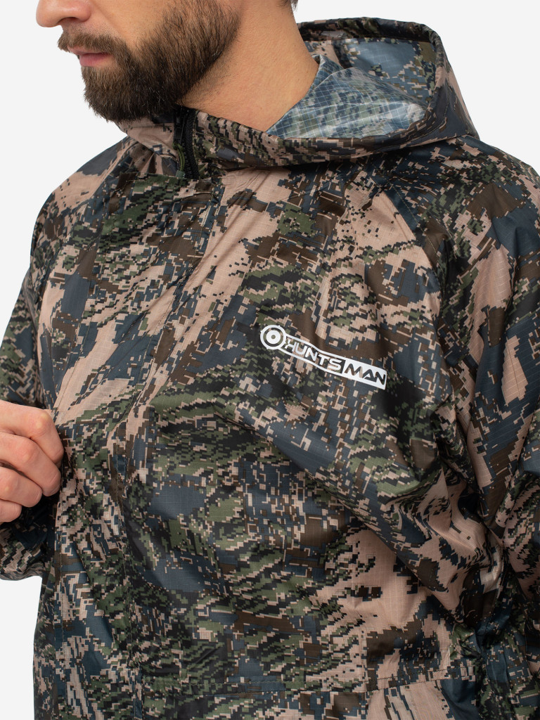 Плащ мужской Huntsman ВВЗ для рыбалки и охоты, ткань таффета 3000 мм вод.ст.