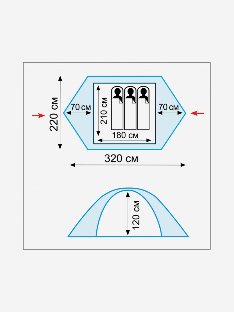 Палатка туристическая TRAMP Scout 3V2 зеленый
