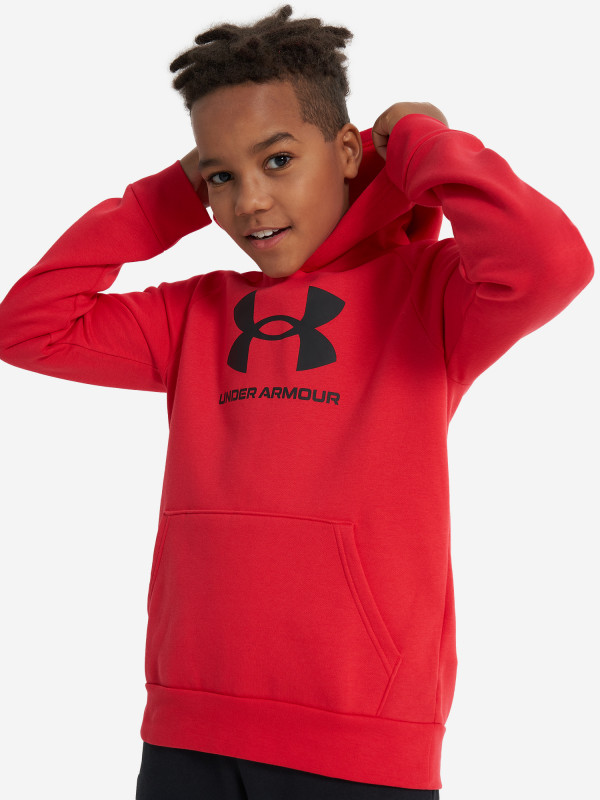 Худи для мальчиков Under Armour Rival арт. 1379791 красный цвет — купить за 4499 руб., отзывы в интернет-магазине Спортмастер