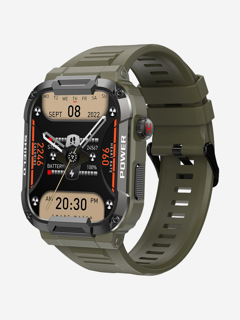 Смарт-часы BandRate Smart BRSMK66GNGN с счетчиком калорий, будильником, ЧСС