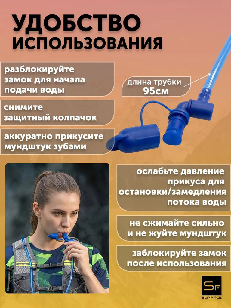 Гидропак (гидратор) питьевая система SUP face 1.8л