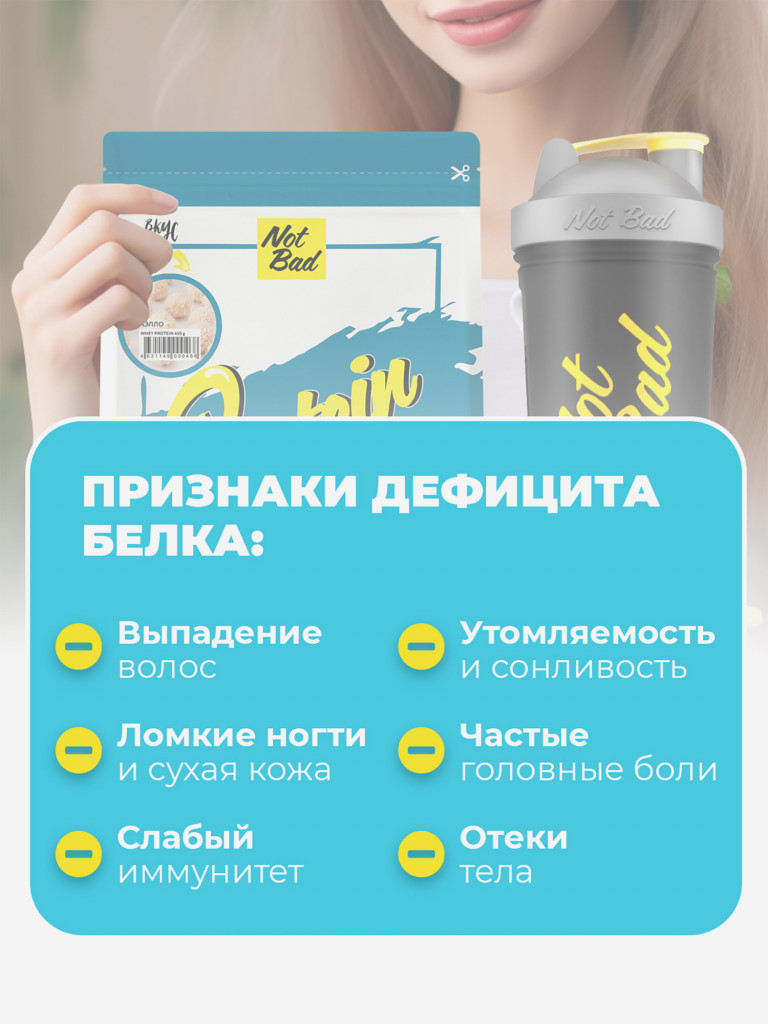 Протеин сывороточный, NotBad Whey Protein, 450 г, Рафаэлло