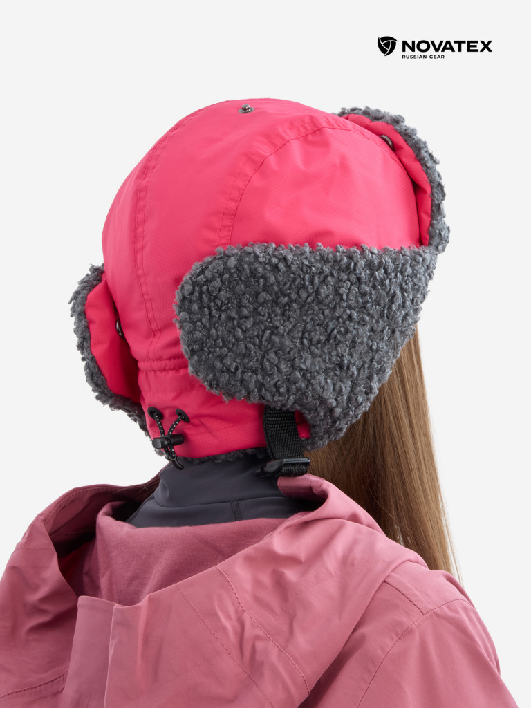 Шапка-ушанка для рыбалки и охоты Камчатка GRAYLING, фуксия