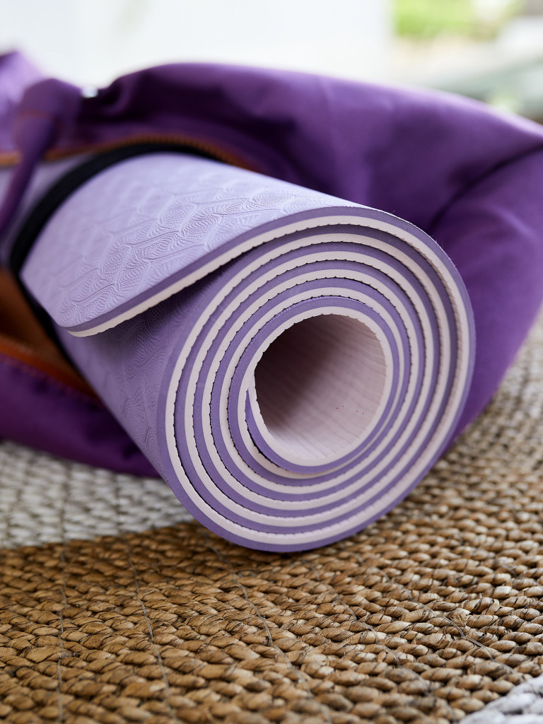 Спортивный коврик NiiDRA Basic лавандово-розовый