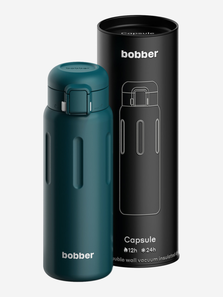 Термокружка ваккумная BOBBER Capsule 500 мл с закрытой питьевой системой темно-бирюзовый