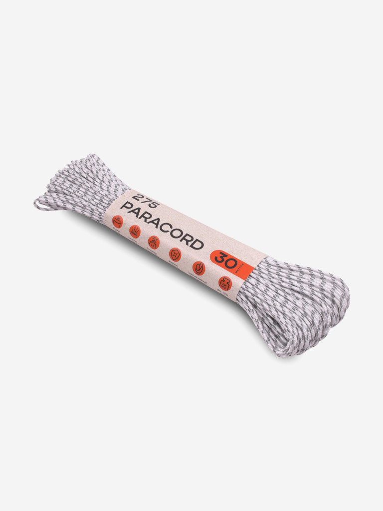 Паракорд 275 T-Gear x CORD nylon 30м световозвращающий (White)
