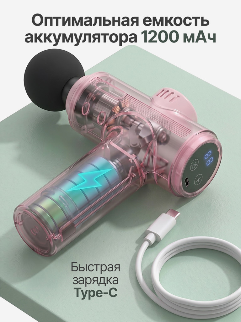 Перкуссионный массажер для тела, шеи и спины DFC VM-SQ-7017P