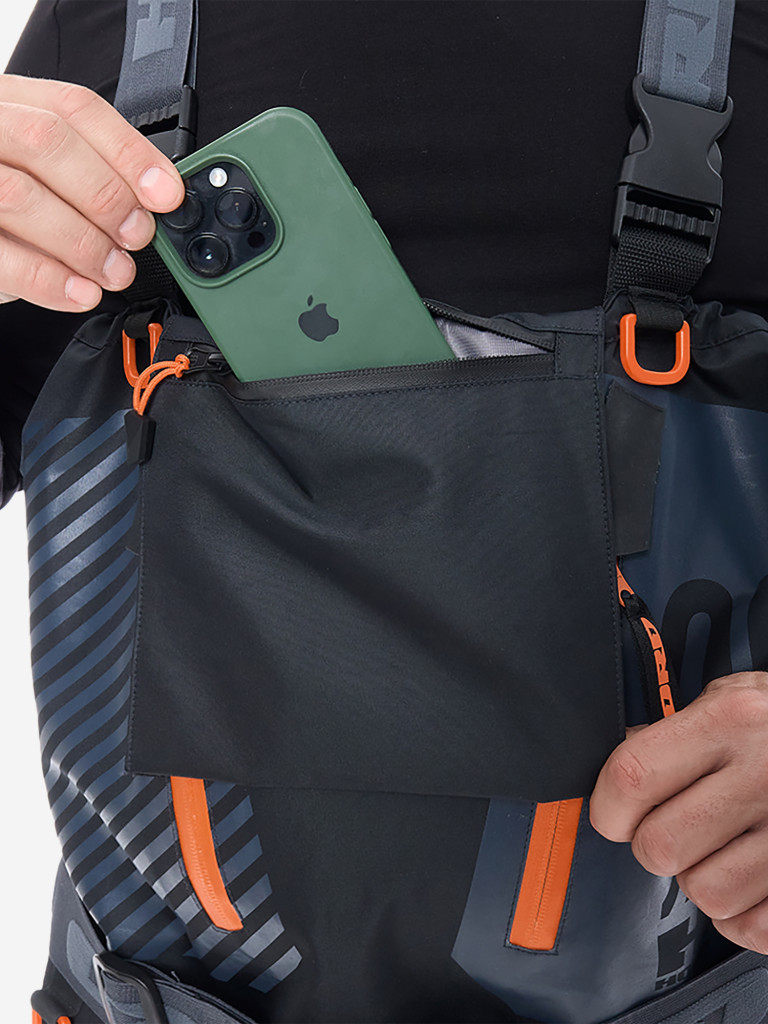 Мембранные вейдерсы Hord "The 9", водонепроницаемые, мужские, цвет черный