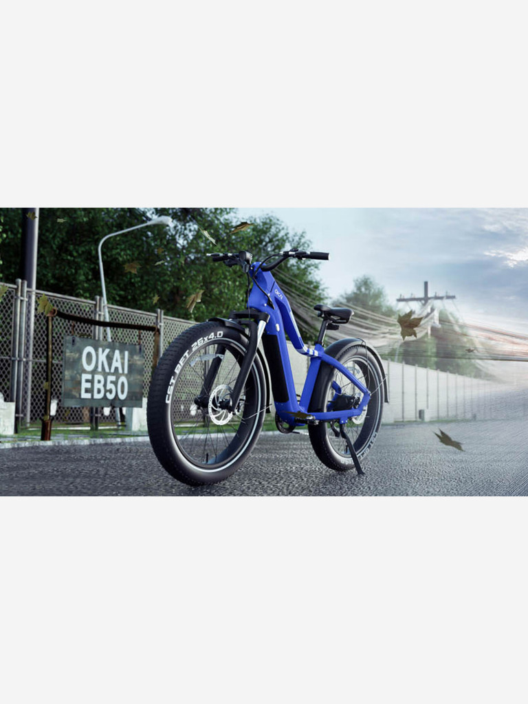 Электровелосипед на толстых шинах OKAI EB50 Ranger, 26"x4", 750W