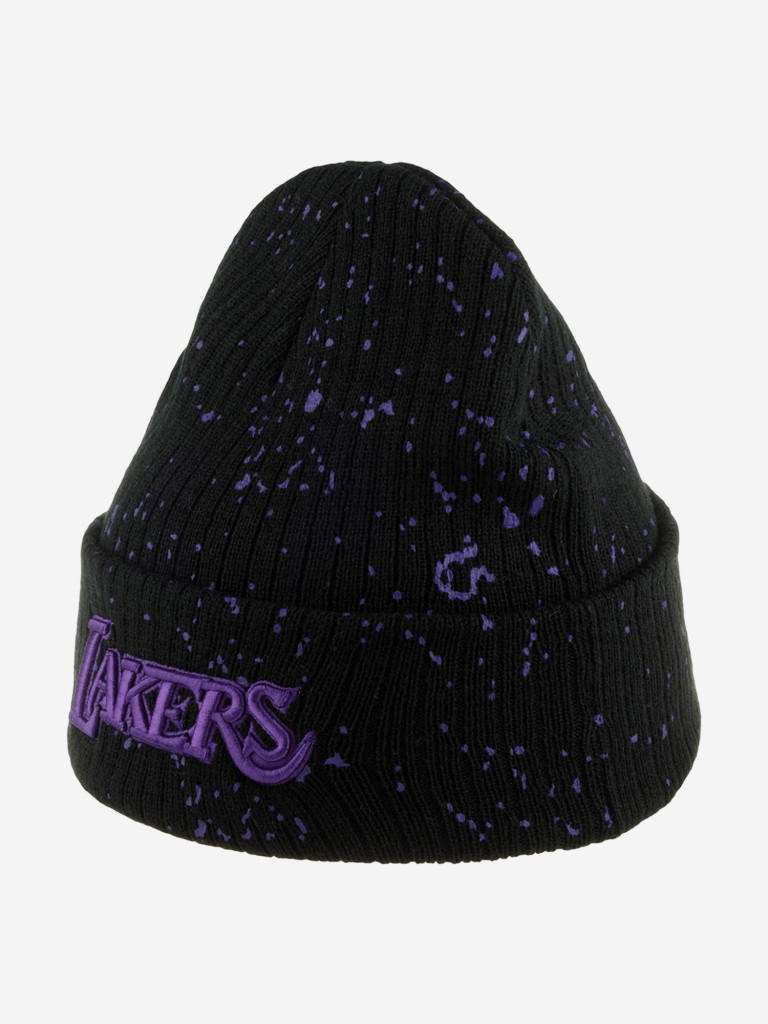 Шапка с отворотом MITCHELL NESS HCFK5815-LALYYPPPBLCK Los Angeles Lakers NBA (черный)