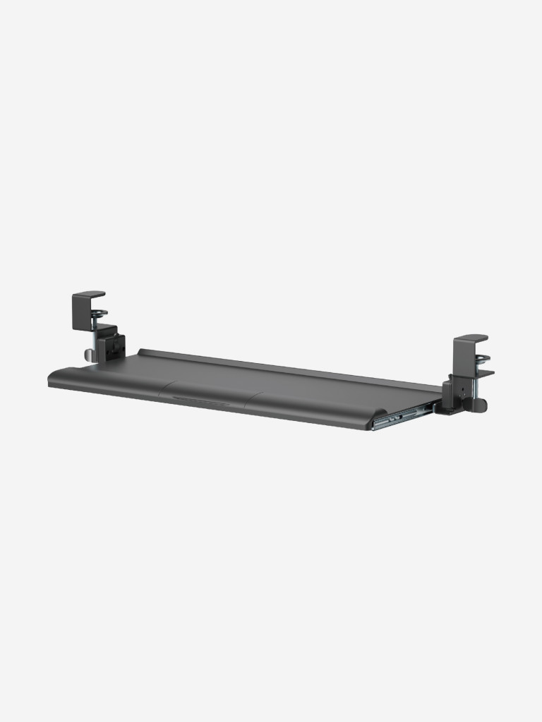UNITEKI KBT680T Полка для клавиатуры, подставка для мыши к столу на струбцинах с наклоном и выдвижением, крепление под стол