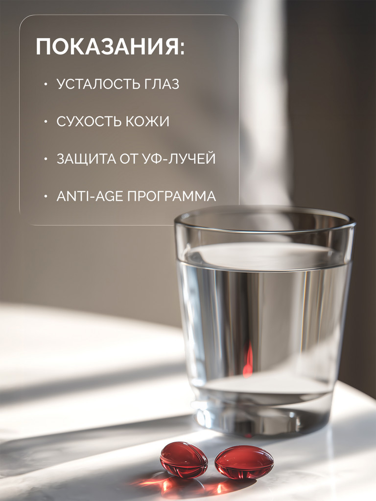 Астаксантин натуральный в капсулах MedCraft, 30 капс.