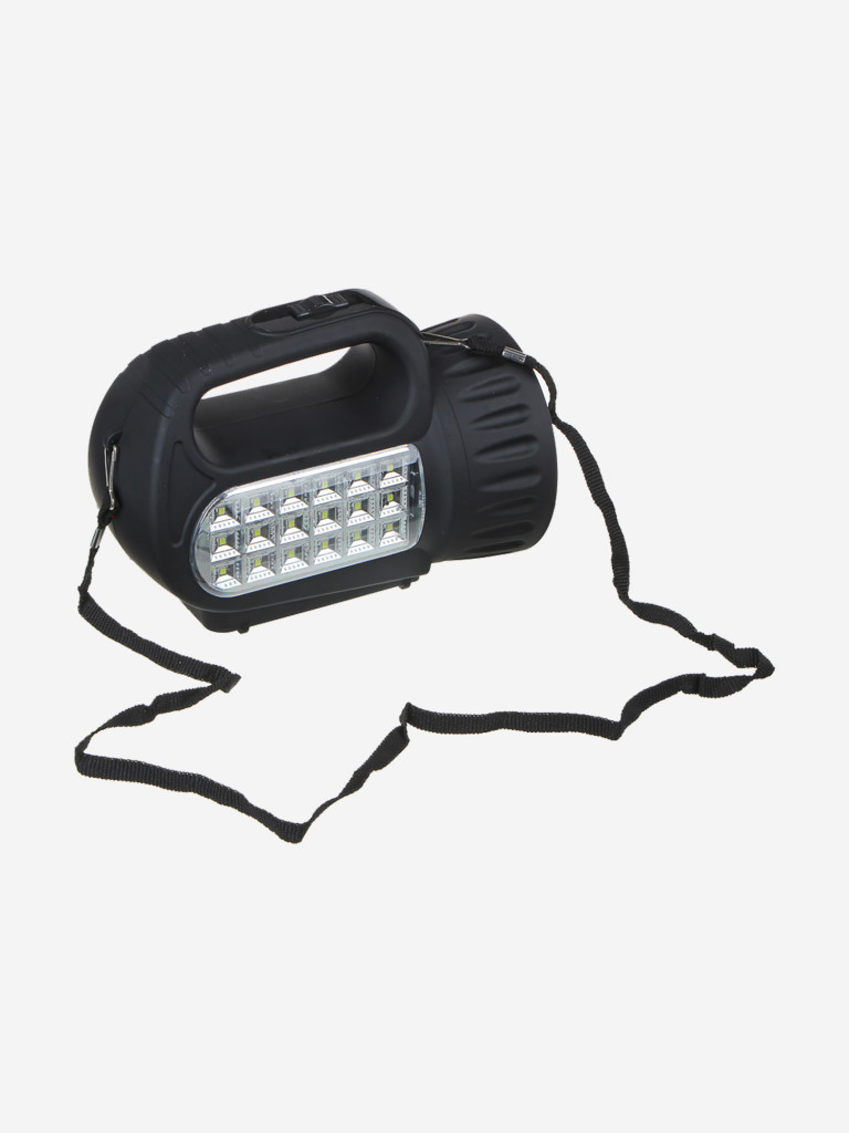 ЕРМАК Фонарь прожектор аккумуляторный18 SMD + 1 Вт LED, шнур 220В, резинопластик, 18x11 см