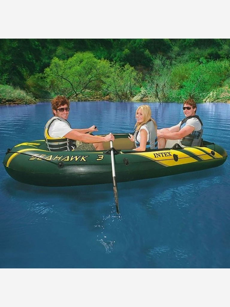 Надувная лодка Intex 68380 SeaHawk 3 Set