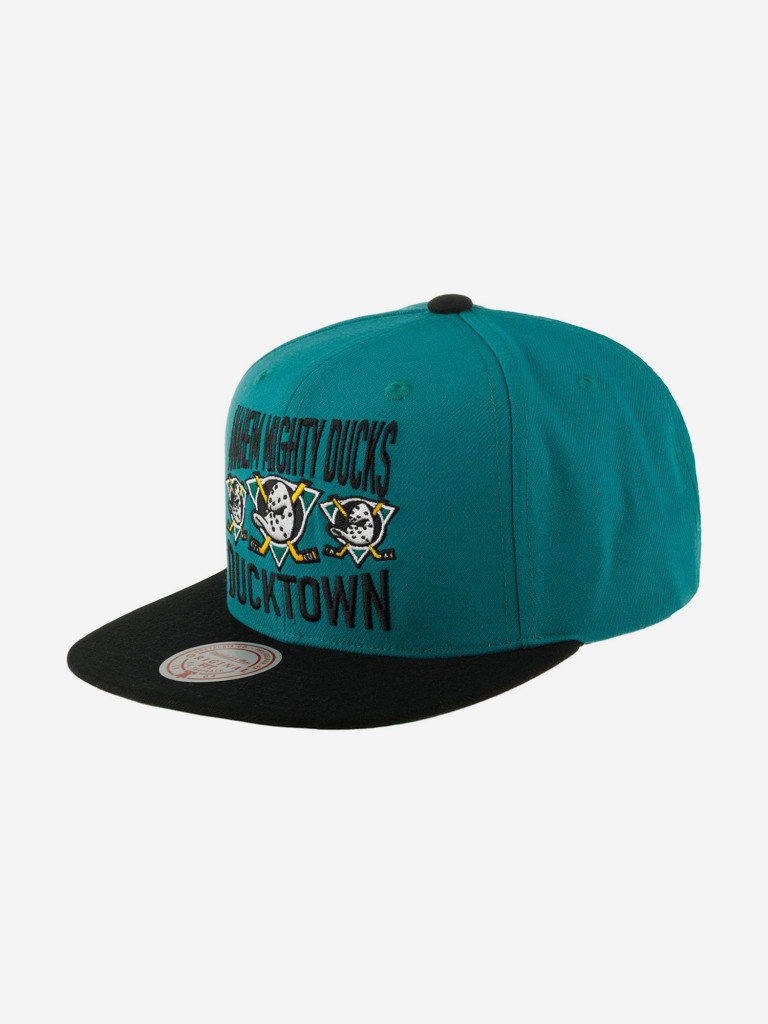 Бейсболка с прямым козырьком MITCHELL NESS HHSS7298-ADUYYPPPTEAL Anaheim Ducks NHL