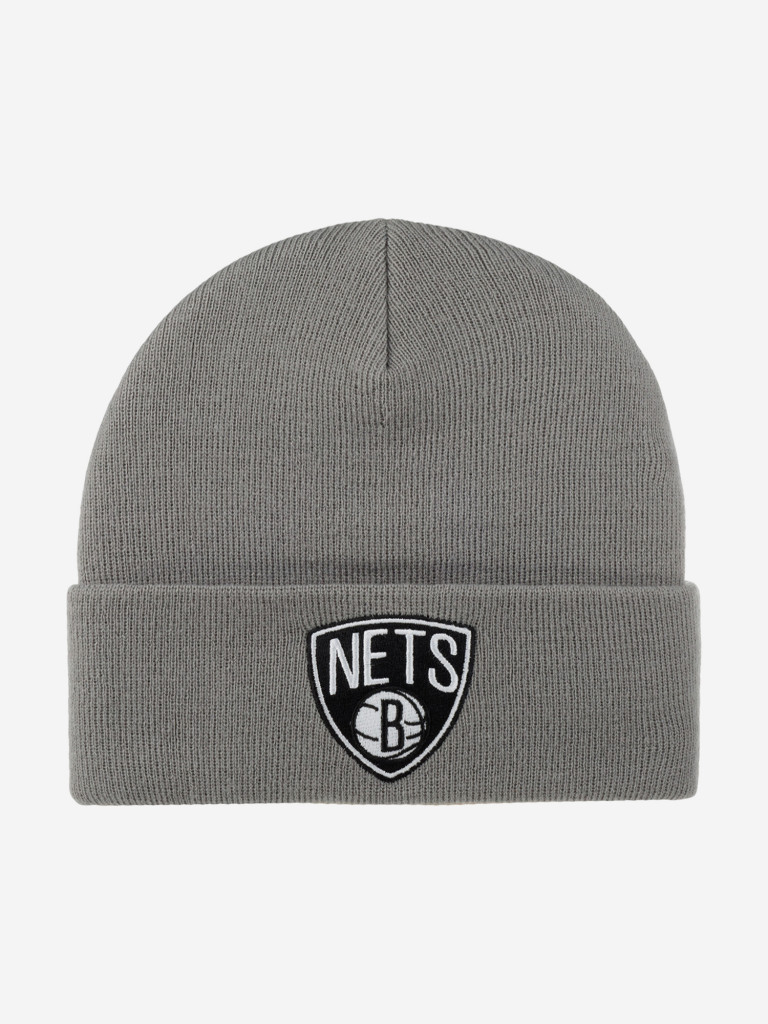 Шапка с отворотом MITCHELL NESS EU175-TEAMTALK-GRY Brooklyn Nets NBA (серый)