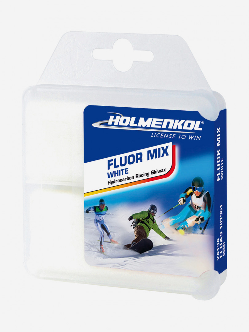 фото Мазь скольжения holmenkol fluormix white, 0с/-14с, белый