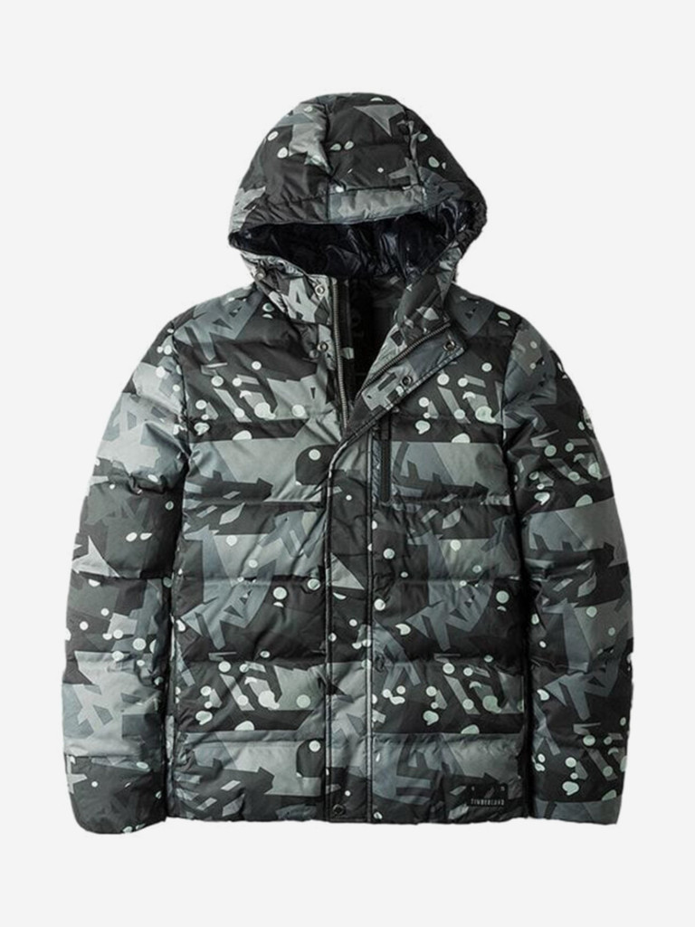 Пуховик Timberland Down Jacket Men's Gray Camouflage