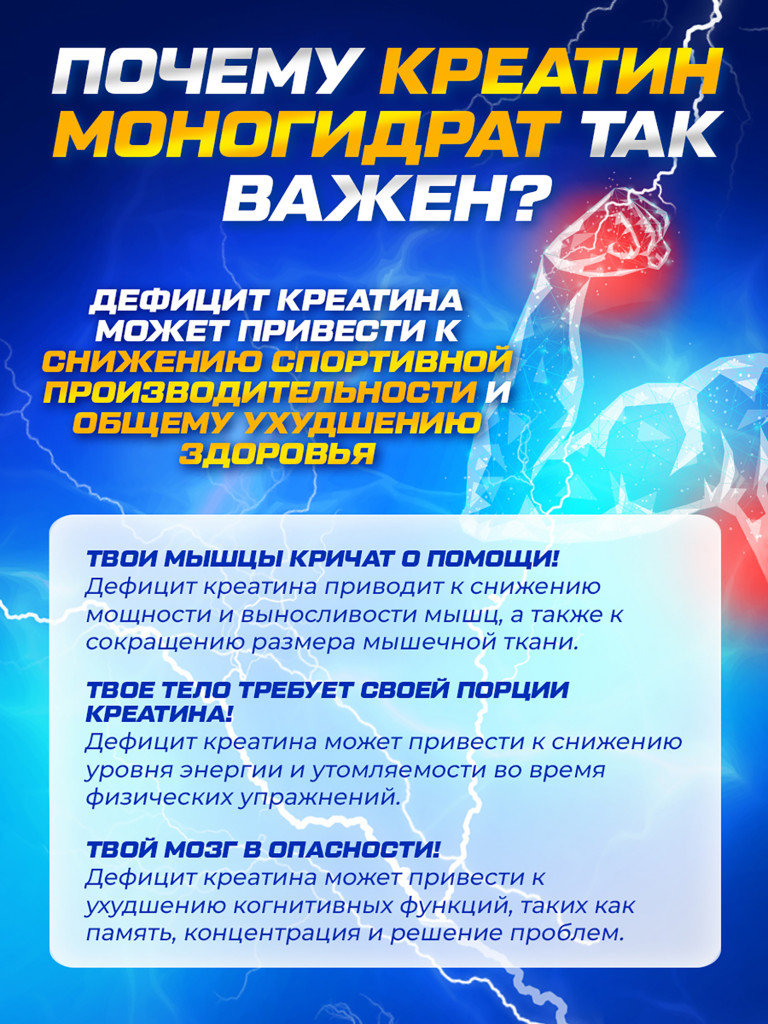 Креатин моногидрат порошок Soul Way 300г 60 порций