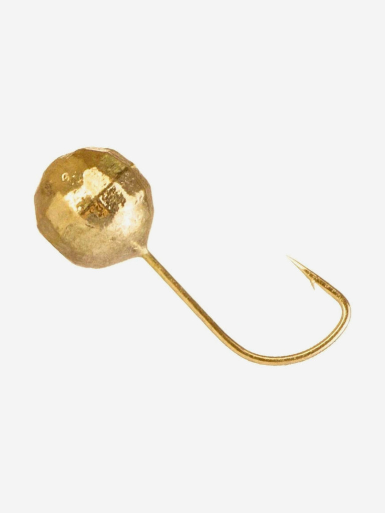 Мормышка Helios вольфрамовая Шар с отверстием мелкая грань 5мм 1,15г Go (MW-1650-Go), 10 штук в упаковке