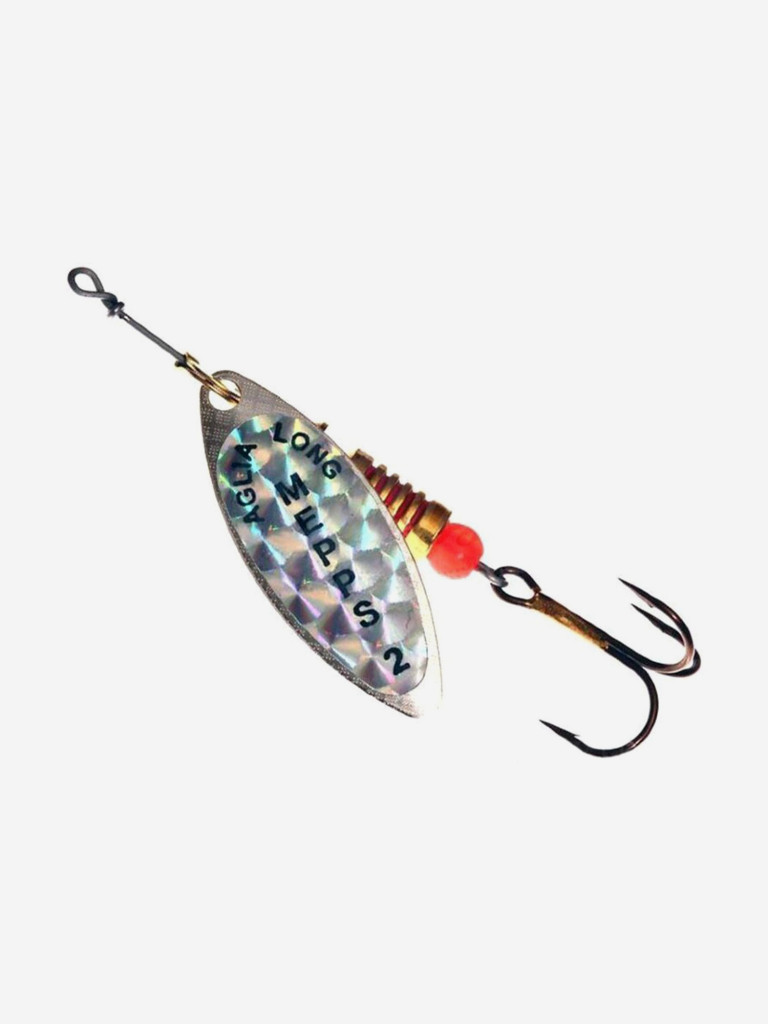 Блесна для рыбалки вертушка Mepps AGLIA LONG RAINBO, 2, Silver, комплект из 5 штук