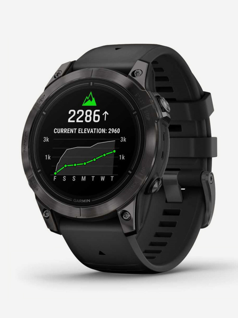 Спортивные часы Garmin EPIX PRO (Gen 2) Sapphire Edition 47 мм, титановый, угольно-серый DLC, черный ремешок