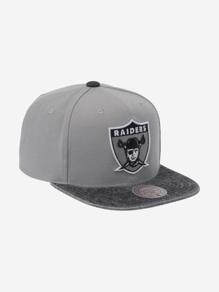 Бейсболка с прямым козырьком MITCHELL NESS HS12144-LAIGREY Los Angeles Raiders NFL