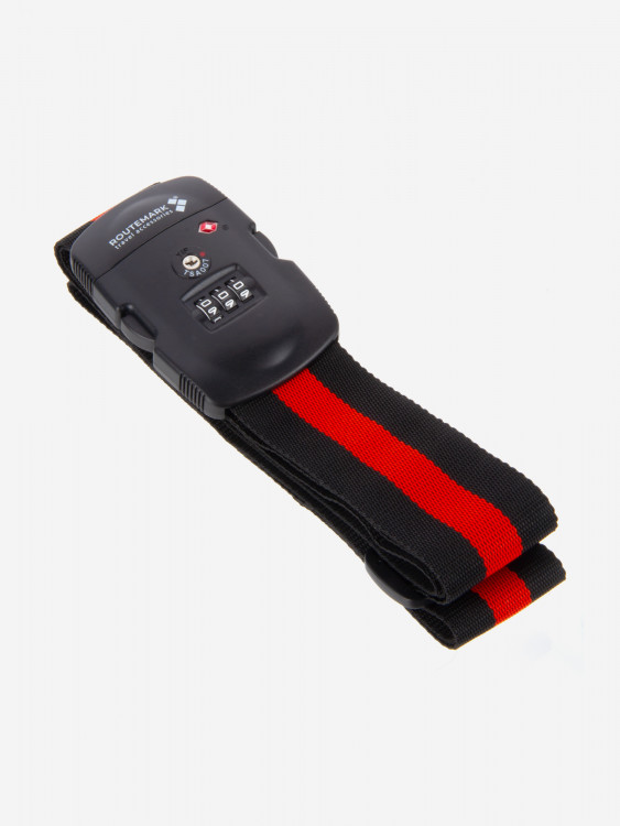 Ремень багажный черно/красный с замком Routemark TSA21016