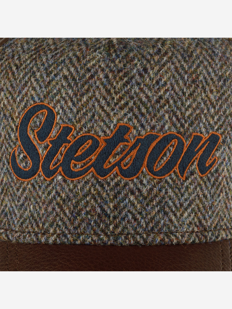 Бейсболка STETSON 7767501 TRUCKER CAP LAMB NAPPA HARRIS TWEED (коричневый)