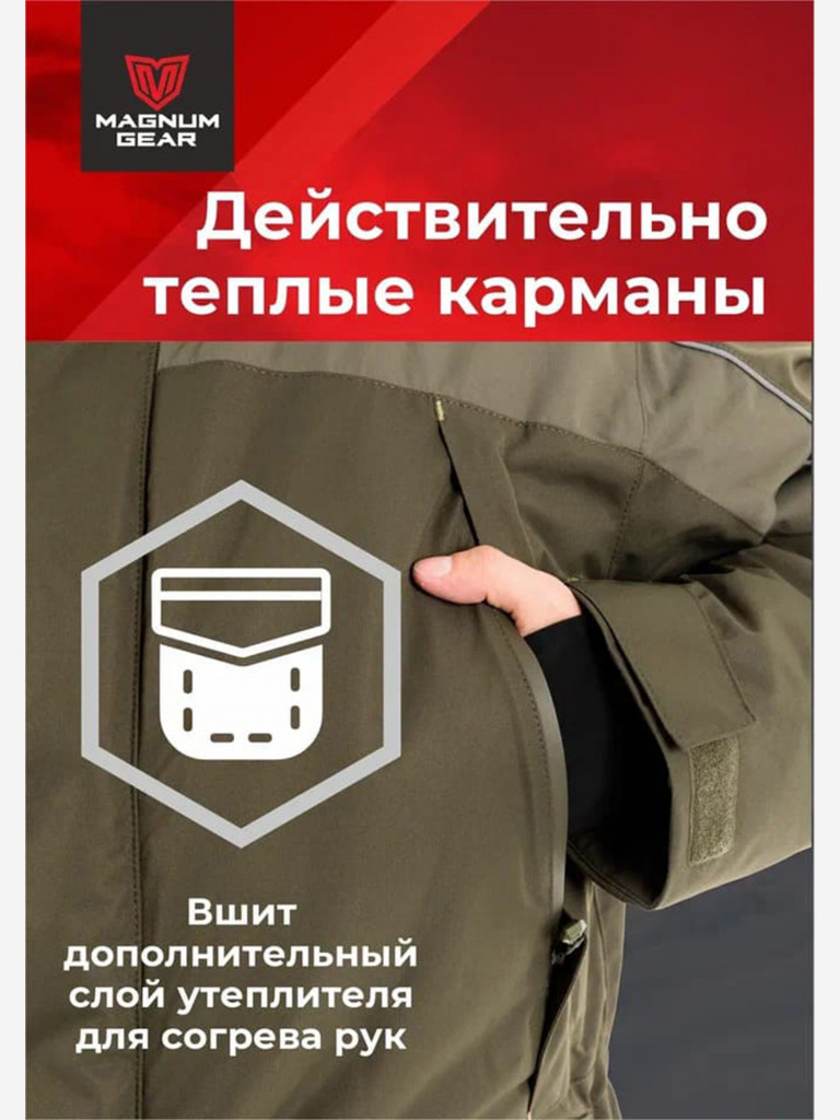 Костюм для рыбалки MAGNUM GEAR YAMAL -40° С хаки