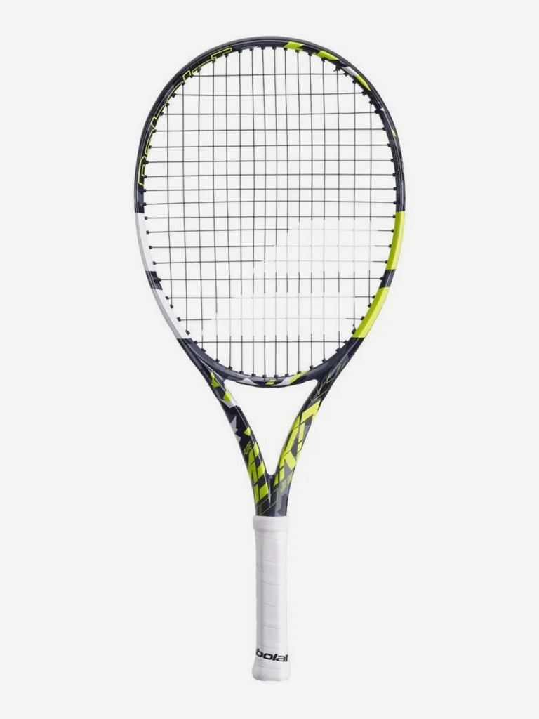 Ракетка для большого тенниса Babolat AERO JUNIOR 25 (2024), с натяжкой, ручка 000,серый/желтый