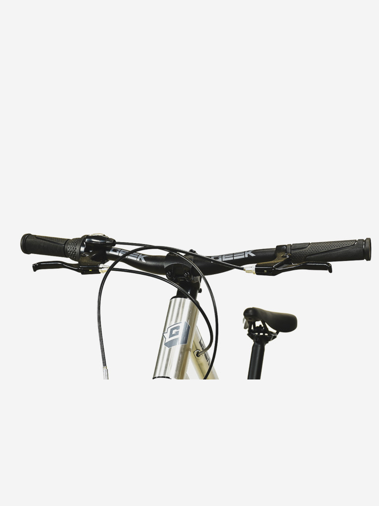 Велосипед Stark'25 Geek City 24.2 V лакированный алюминий/темно-серый