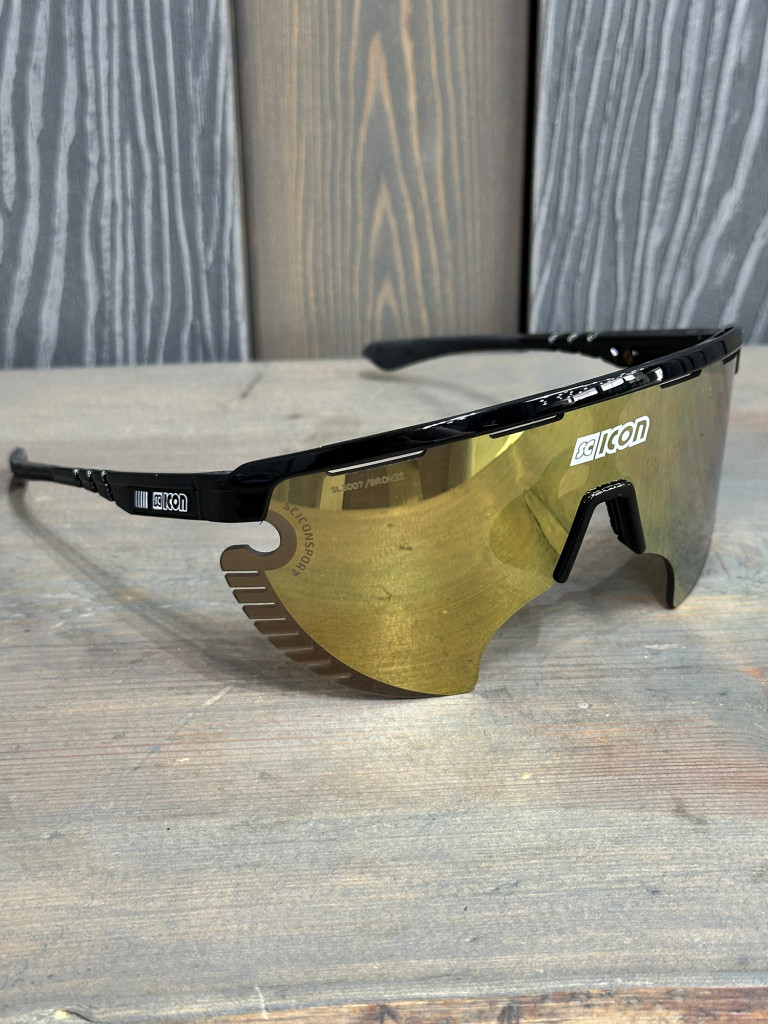Очки спортивные Scicon AeroWing Lamon оправа Black Gloss линза SCNPP Multimirror Bronze