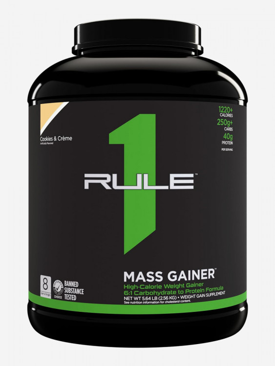 Гeйнeр Rule 1 Mass Gainer, 2560 г, Пeчeньe и сливки